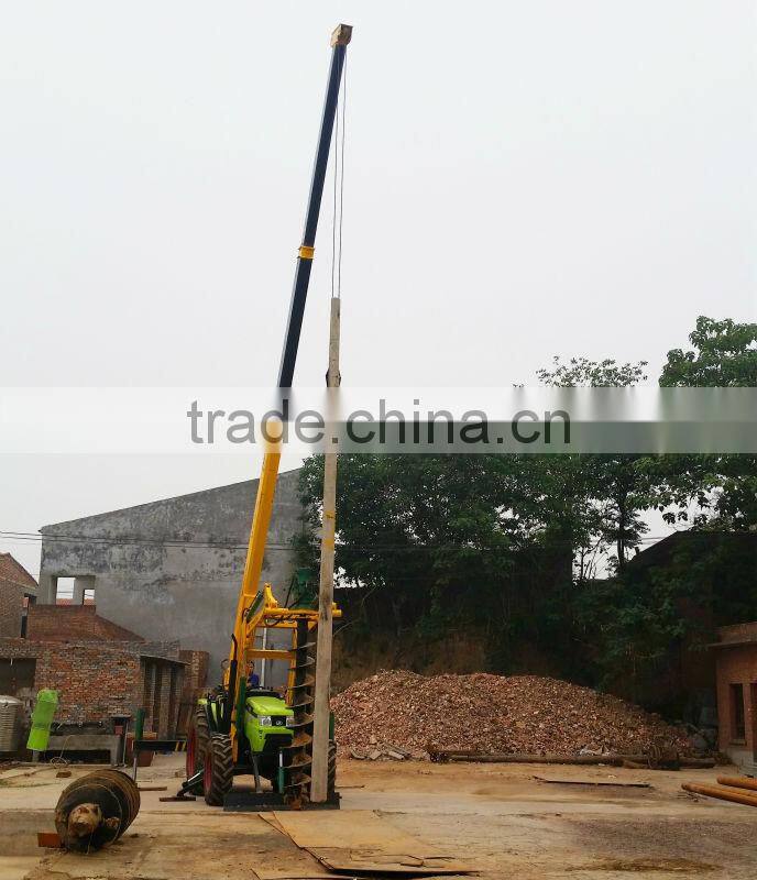 1004 Type YTO tractor Mounted Street Lighting Pole Digger with crane and drill rig