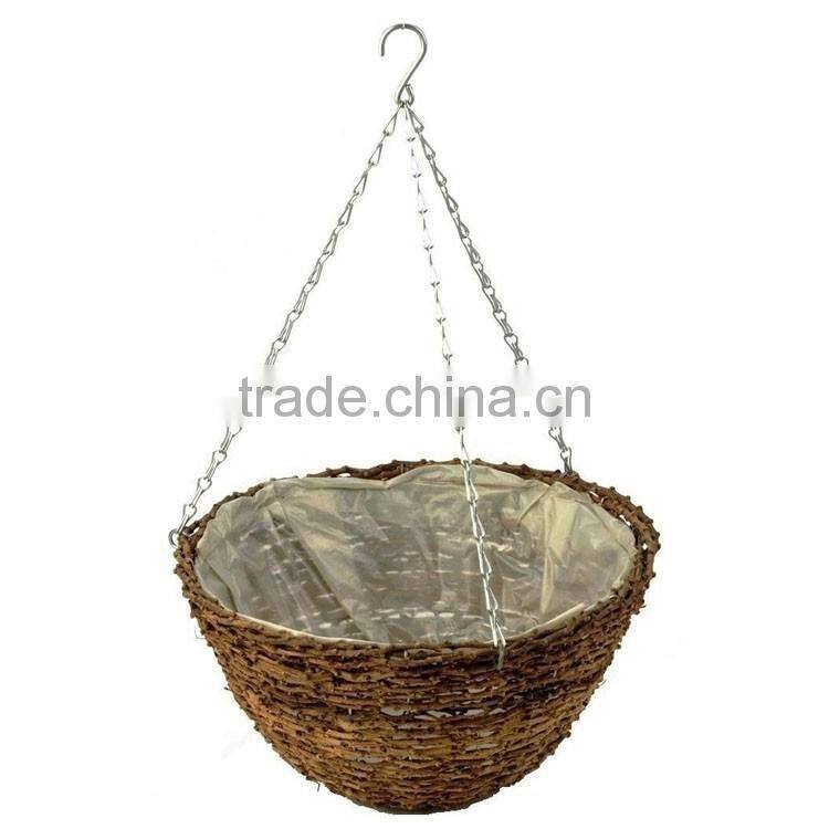 Planter fiber handcraft decorative hanging basket hanging plant pots