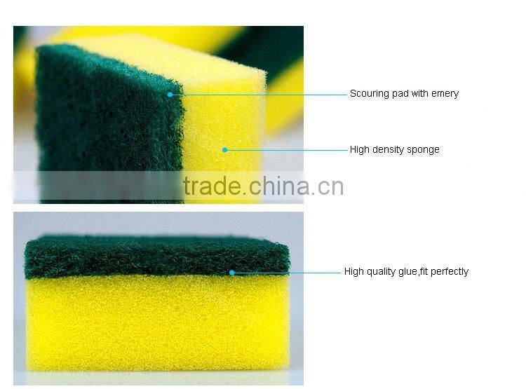 China factory wholesale cleaning sponge with scouring pad for kitchen