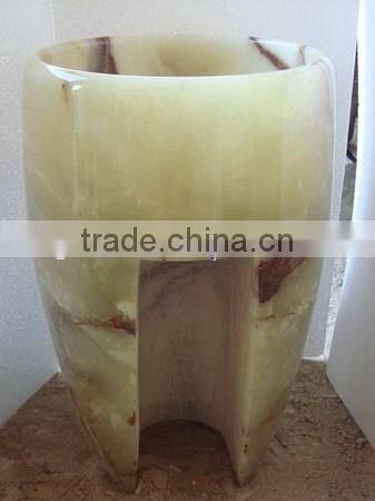 Morden luxury BACKLIT ONYX PEDESTALS SINKS