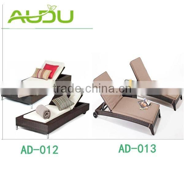 Audu Rattan Florida Sun Lounger with Side Table