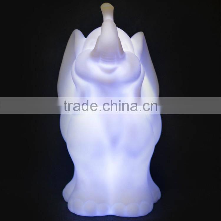 PVC LED animal elephant shape night light for baby or children Christmas gifts