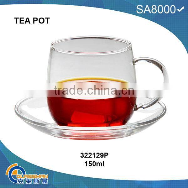 TC105-5 double cup glass teapot