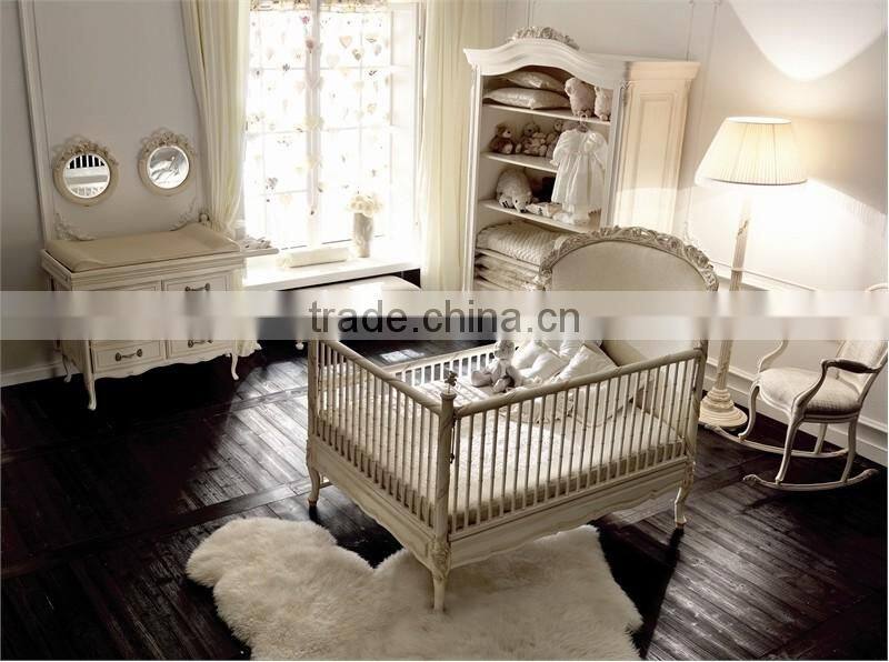 Victoria Style Solid Wood Carved Kid's Daybed, Ornate Design Children's Bed Bedroom Furniture, Vintage Princess Bed With Drawer