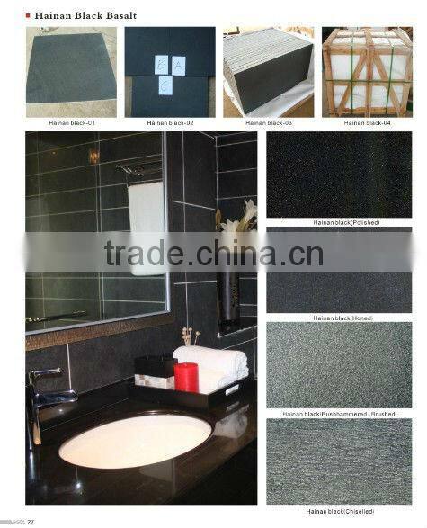 Black basalt with paws slabs,tiles