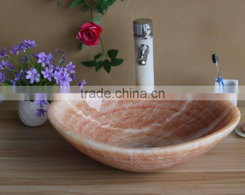 Natural red onyx bathroom sinks and basins