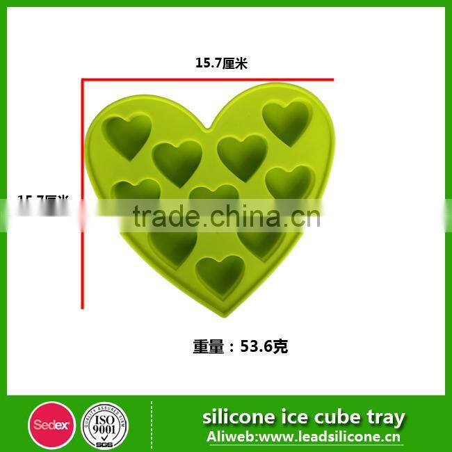 Heart Shaped Silicone Ice Tray,Non-toxic Colorful Flexible Durable Silicone Ice Tray