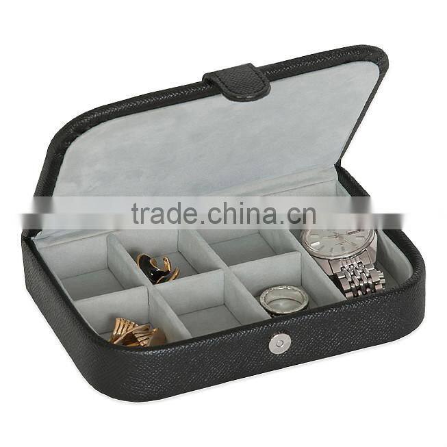 New Products!!!Black Leatherette Fabric STORE MORE Cufflink Box