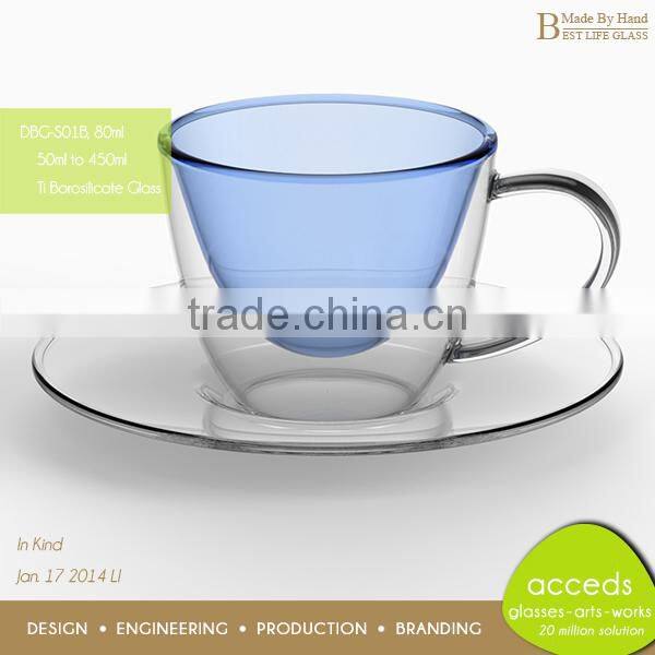 Customized Handmade Glass Tumbler Colored