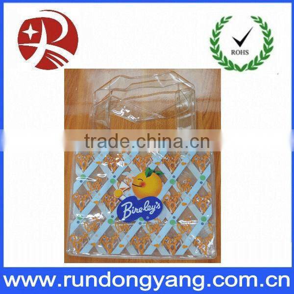 snap button clear pvc bag