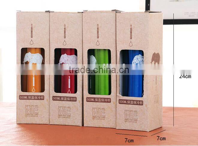 Supply Creative fashion Stainless steel thermos cup / cold insulation Cup (500ml)