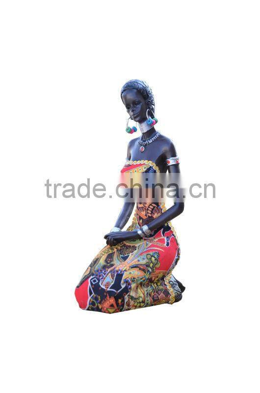 table decoration resin fabric african lady candle holder souvenir