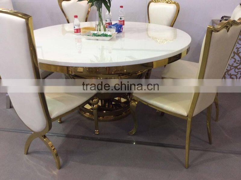 Modern metal frame mdf top dining table wedding table