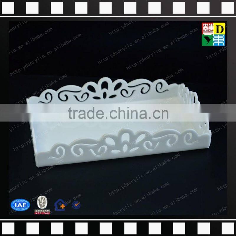 Customzied acrylic food serving plate nice acrylic serving tray from china manufacturer