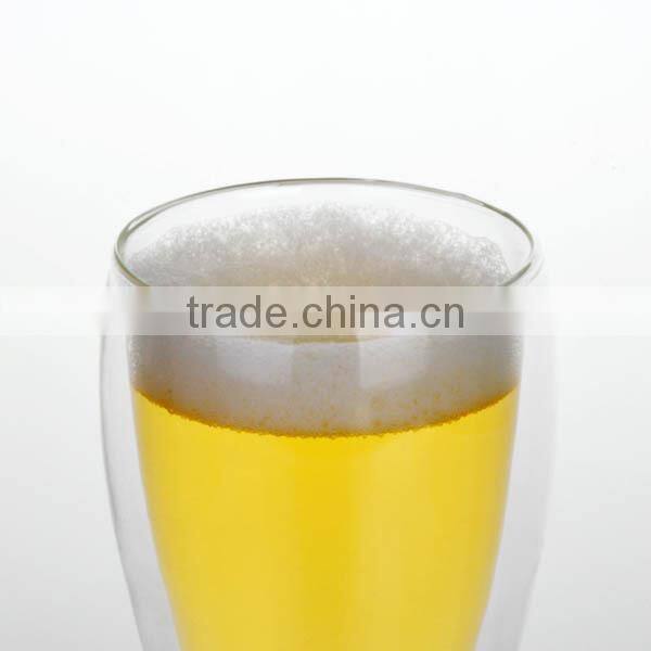2014 hot selling promotion 350ml 2 layers beer glass cup