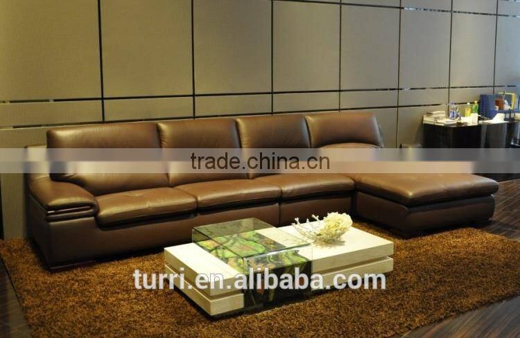luxury furniture chesterfiled coner leather sofa