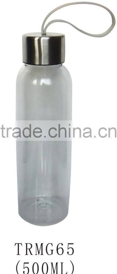 Hot design 500ml plastic transparent BPA free portable sports water bottle