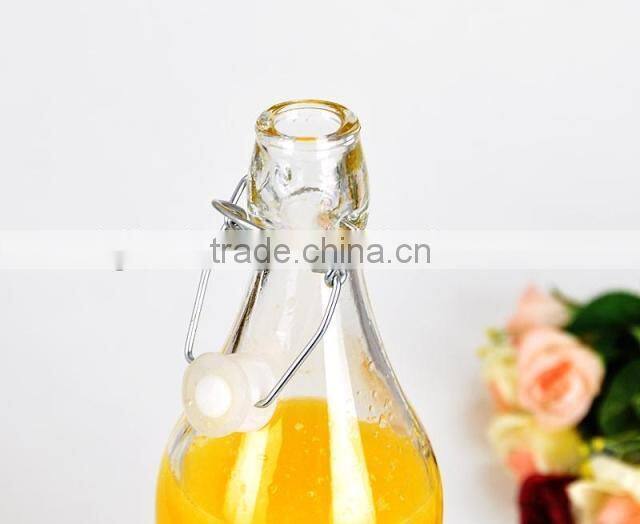 colorful spray colored glass table beer bottle with swing top lid