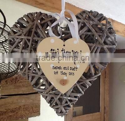 Christmas wicker hanging heart / wicker hanging wreath for wedding