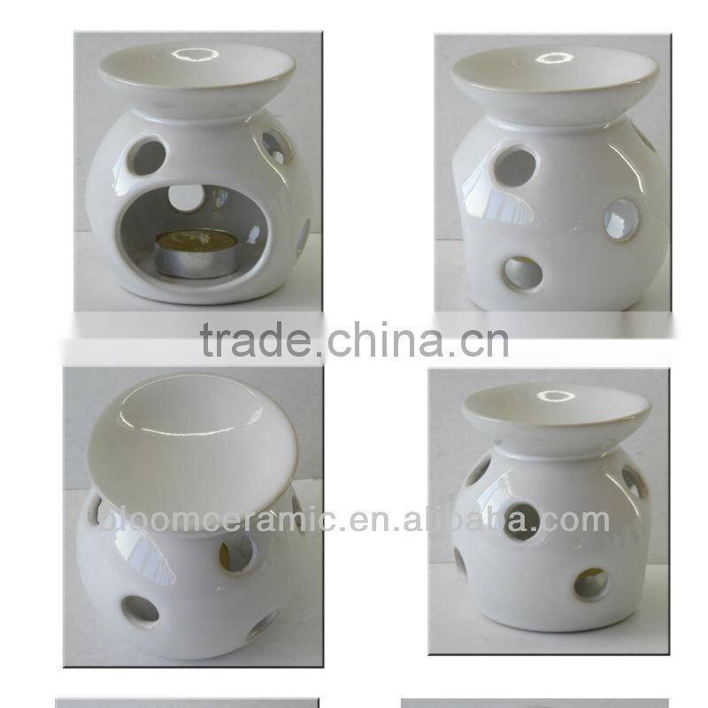 Bulk cute white ceramic oil burner