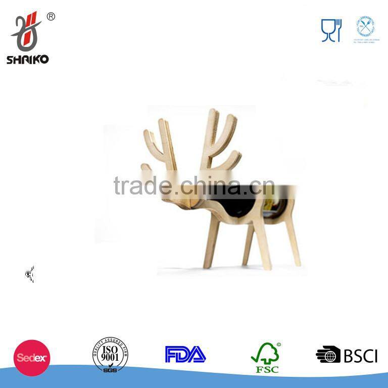 Chinese Supplier wooden single bottles cute animal home bar pub decoration wine rack