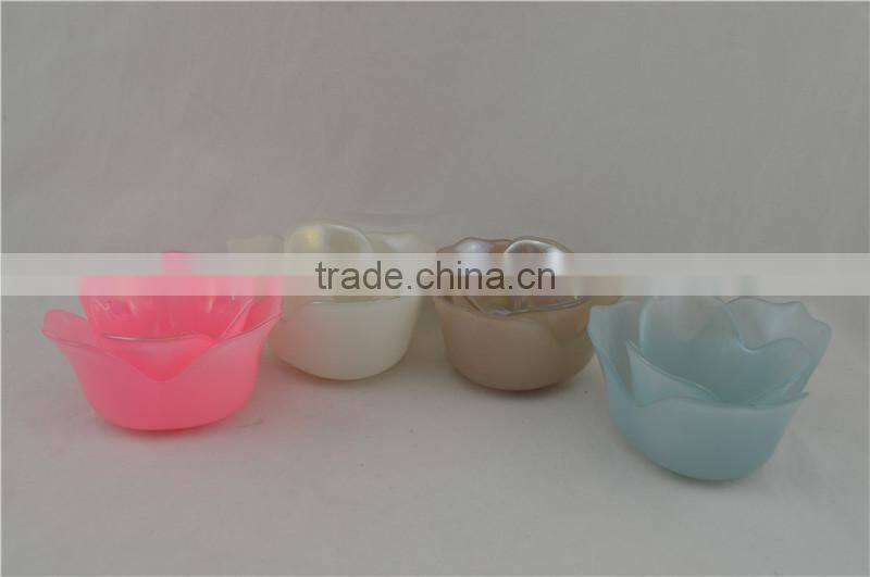 flower pink candle holder for gift and holidays