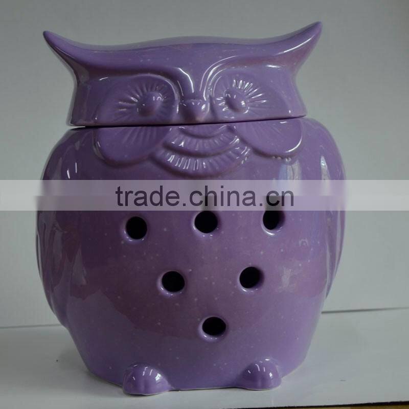 factory direct owl cookie jar ceramic storage jar with lid