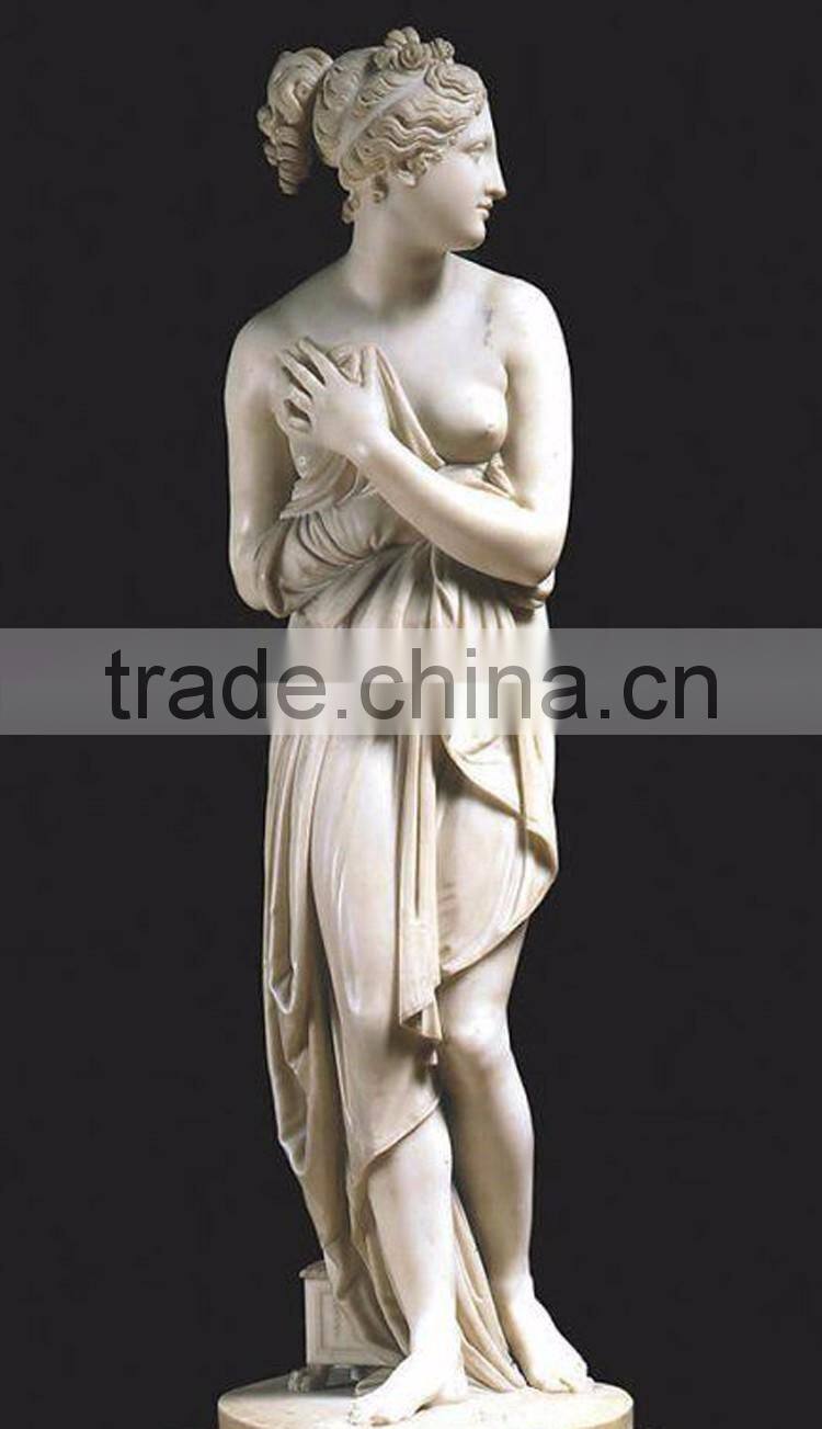 high quality Chinese stone carving sexy marble girl statue