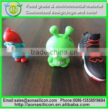 rabbit head silicone figure toy with suction