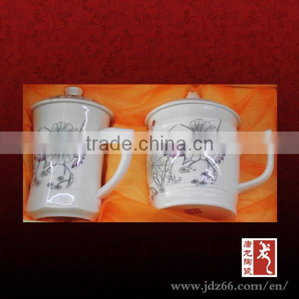 Hand painted jingdezhen porcelain double tea pot kettle set tea cup for wholesale