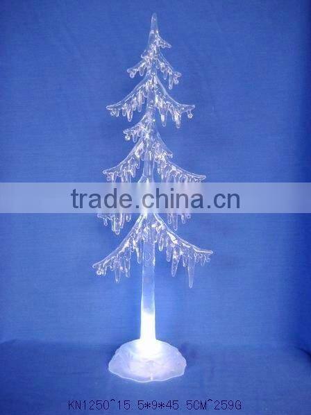 Acrylic ice Christmas tree with LED Light