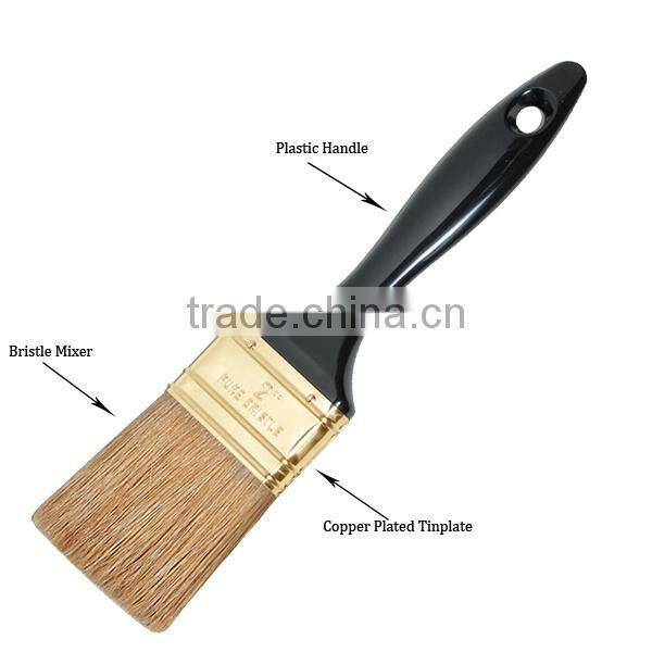 2" Pure Bristle Black Plastic Handle High Quality Paint Brush