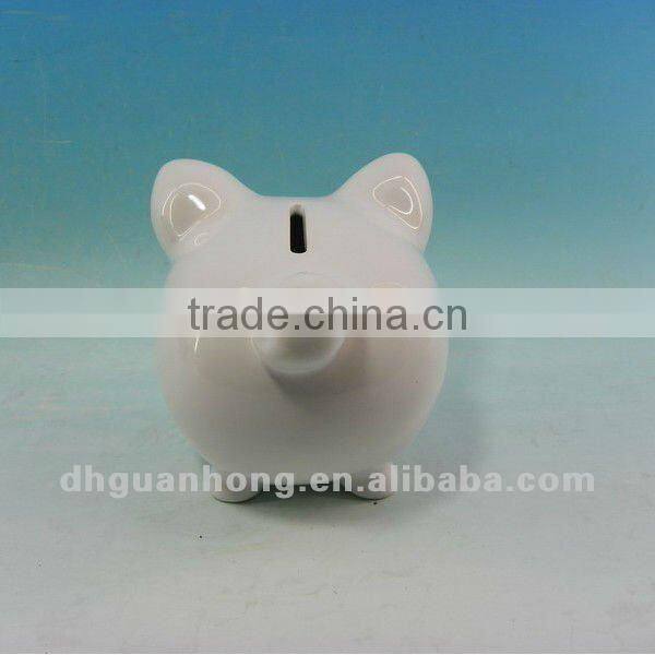 Dolomite white ceramic piggy bank money box