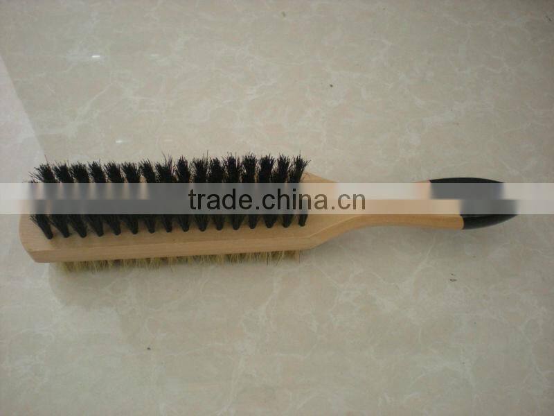 Doulbe side wooden shoe brush