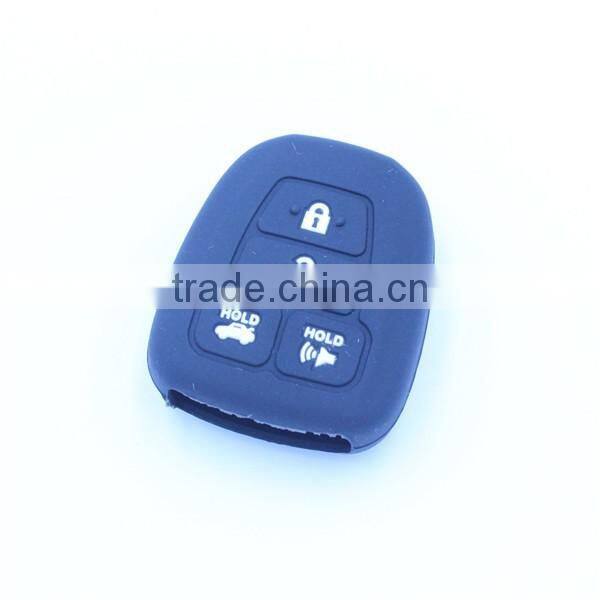 high quality 4 buttons silicone rubber car key shells for toyota