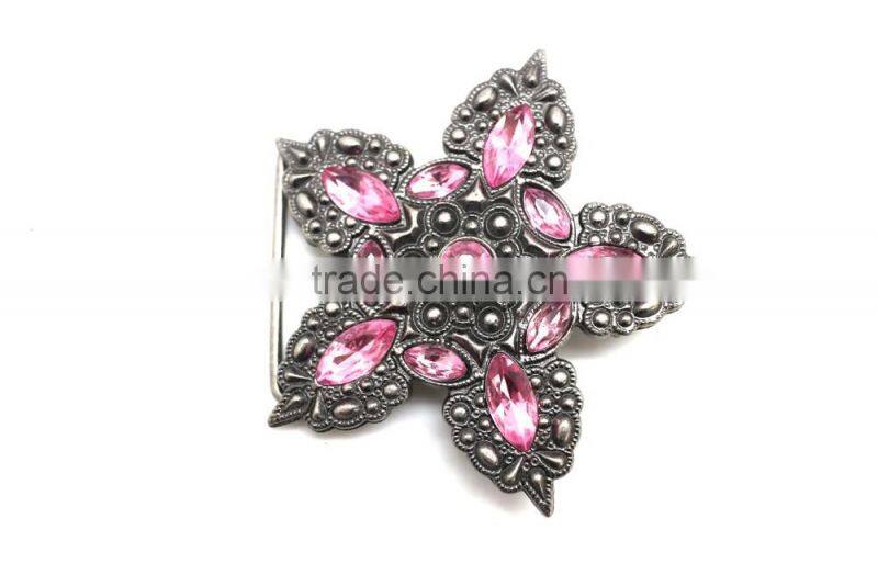 1-1/2" Standard Leather Belt Buckl, Zinc alloy material buckle with Roller, Antique Nickel belt buckle