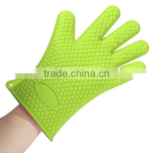 Heat Resistant Silicone Glove Oven Pot Holder Baking BBQ Cooking Mitts
