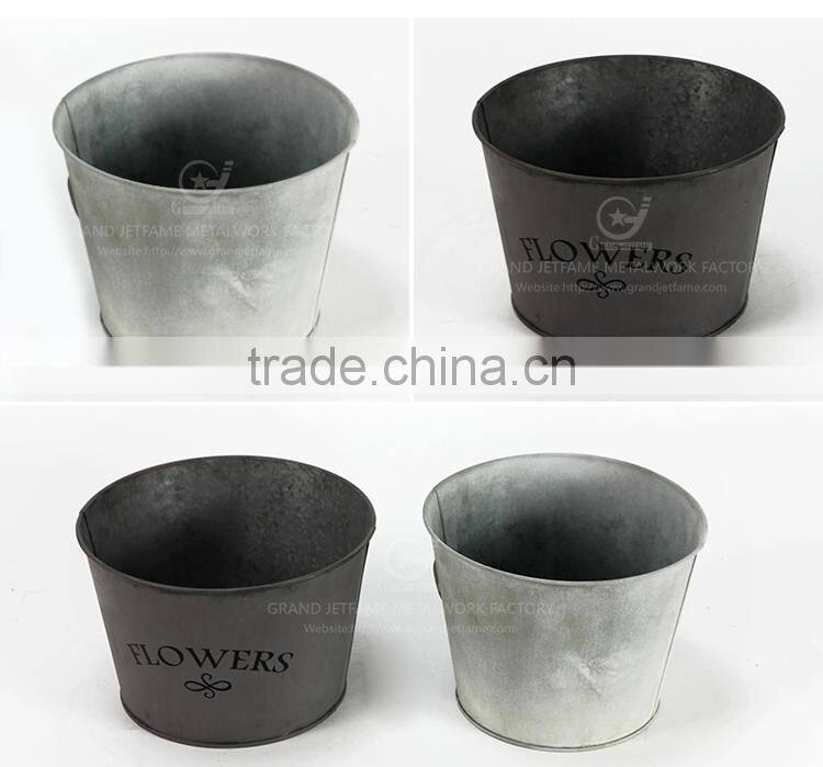galvanised metal planters outside pots for plants galvanized plant pot