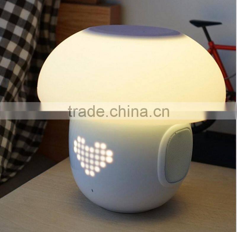Mushroom Mood Light Smart LED Night Lamp Light with Speaker Record Alarm Function