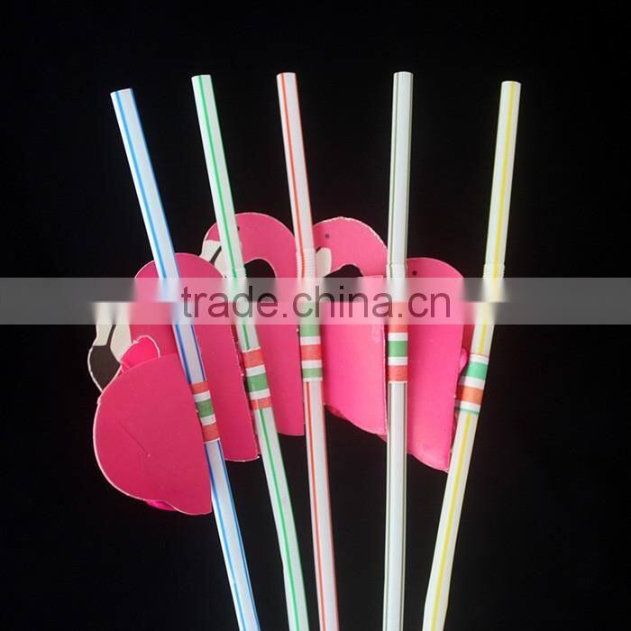 China Supplied Party Decoration Tissue Paper Flamingo Plastic Drinking Straw Flexible