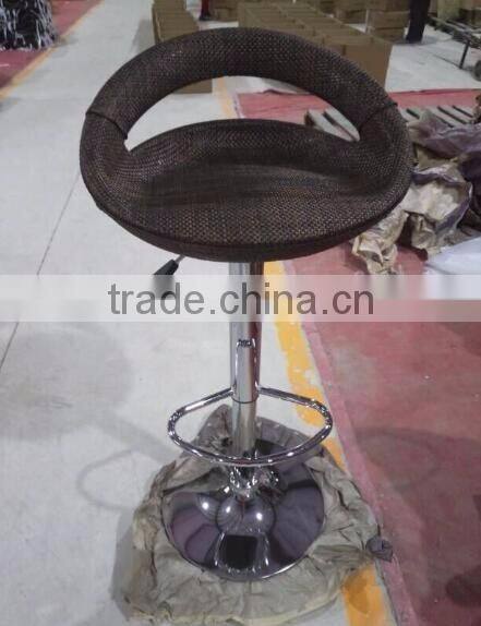 Hand-made wicker Plastic metal Bar Stool high chair