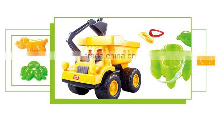 Hot selling summer beach tool set large plastic toy trucks