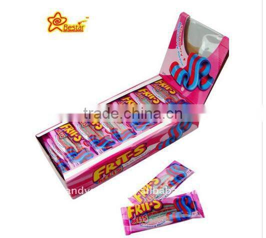 Fruity Flavor Sour Stick Gummy Candy With Powder