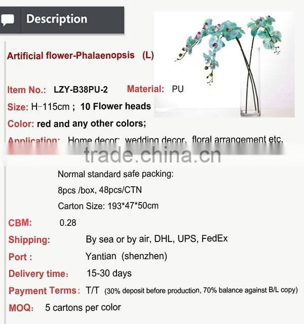 Hotsales artificial flowers Phalaenopsis for decoration and wedding