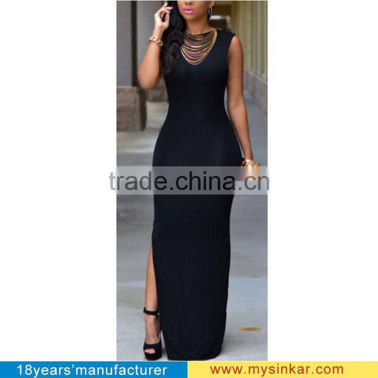 2015 New designs dress fashion backless elegant evening sexy western dress for woman