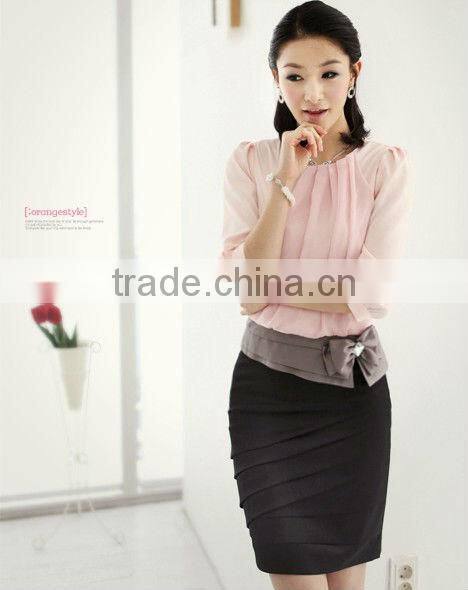 Breathable suits OL big yards of women's clothing chiffon dress