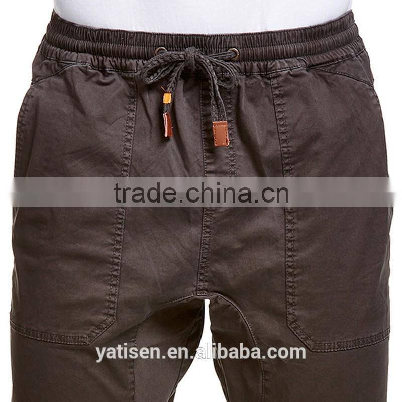 Slim Fit Men's Ankle Banded Pants Wholesale 2016 New Arrival Stretch-cotton Tapered Pants For Men