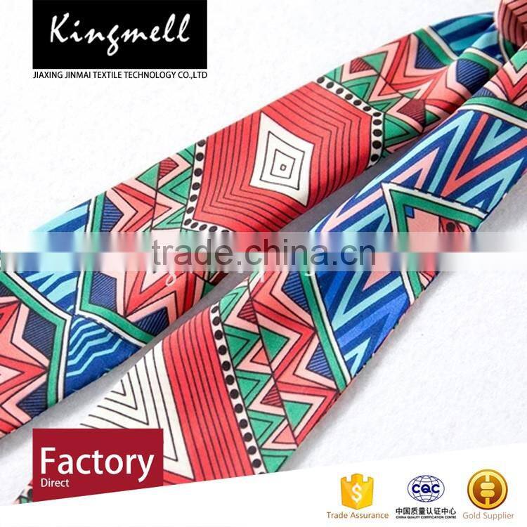 2017 Customized digital printed polyester tie with your own brand