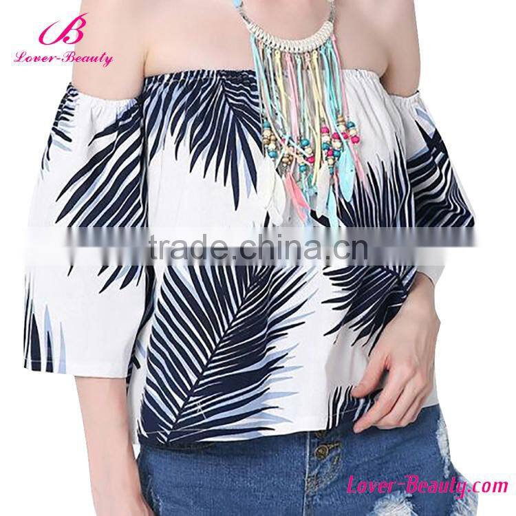 Hot Red Off Shoulder Summer Satin Women Designs Blouse