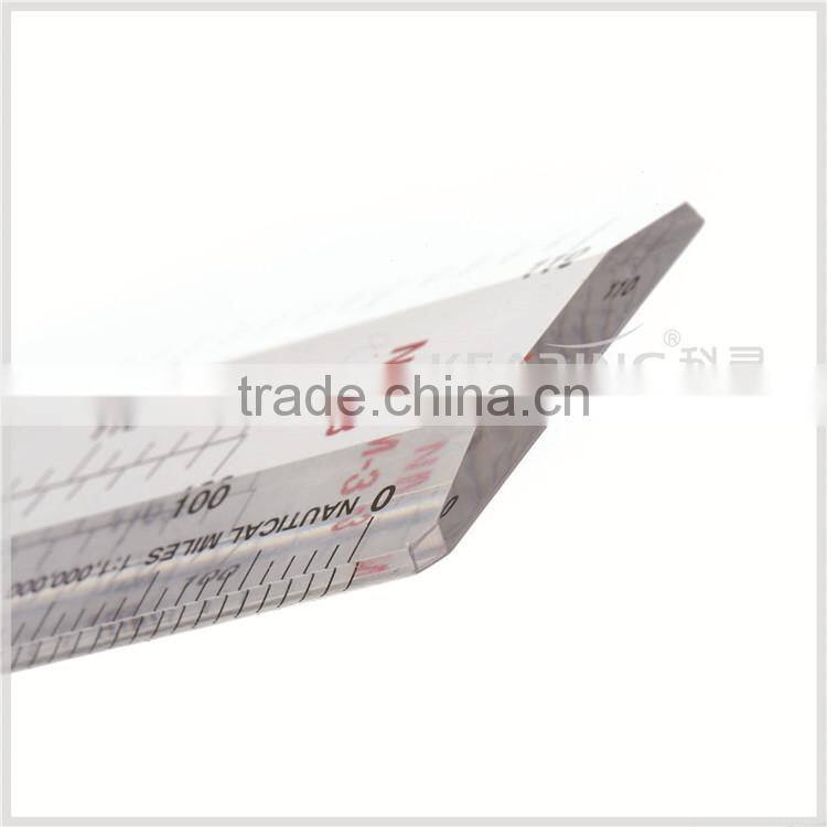 Nautical Miles Scale Ruler, 2.5mm thickness military nautical straight ruler for measuring, echelle 1/1000 000 # KNM-5